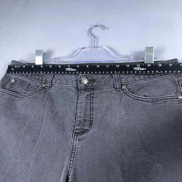 Croft & Barrow Straight Leg Jeans Womens Size 16 Short Classic Fit Stretch Black - Picture 7 of 12